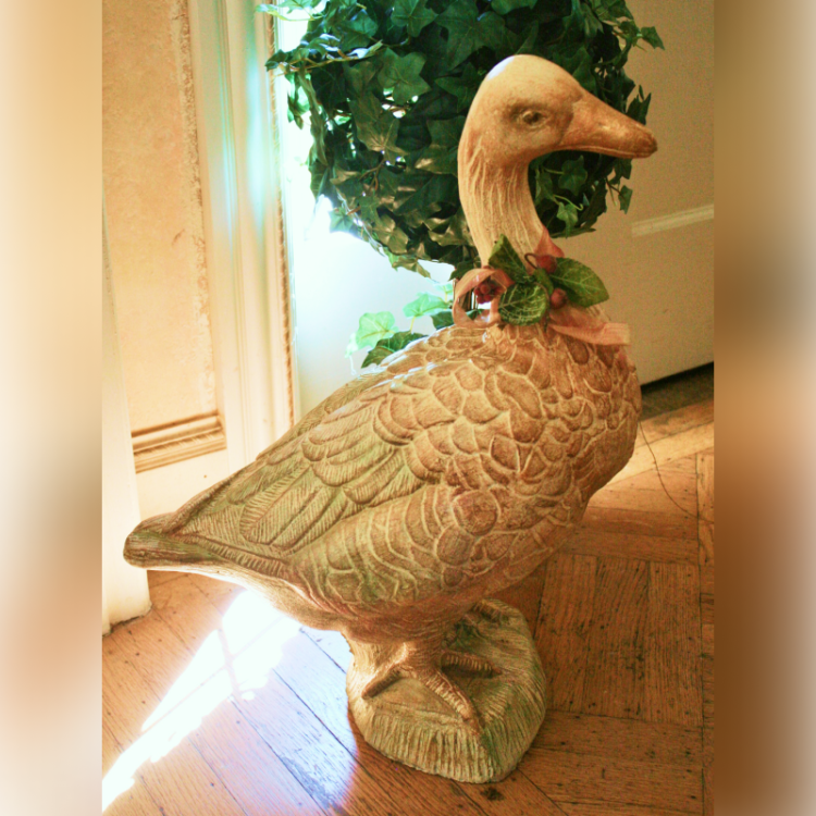 Goose with Red Bow
