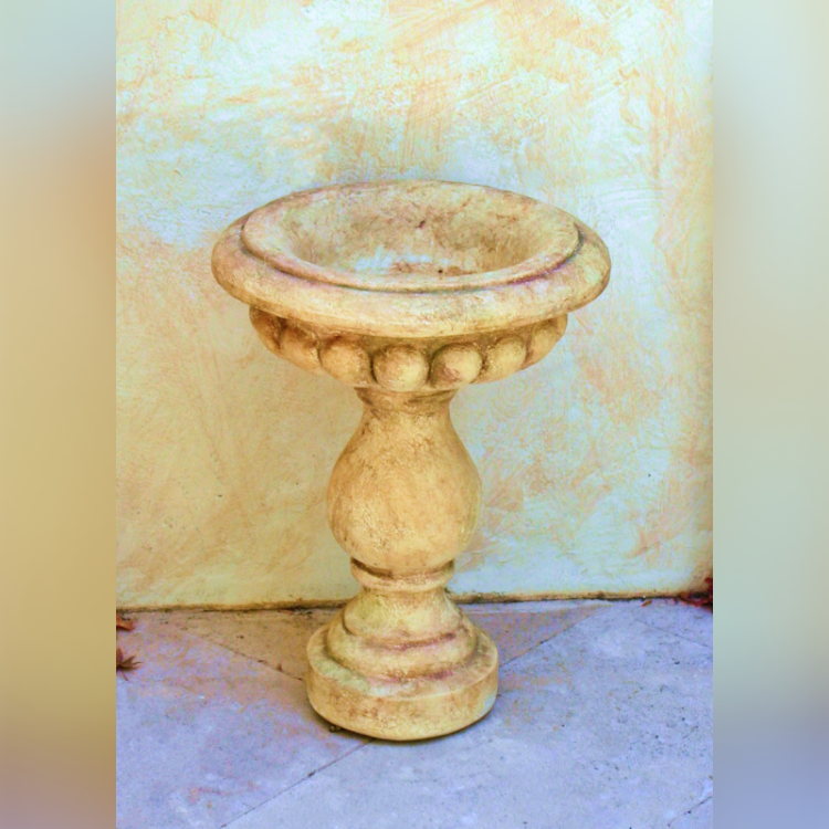 Plaster “Floral Chalice” Garden Vase